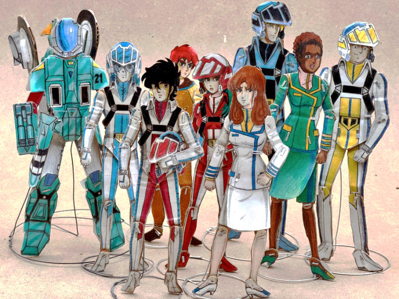 Robotech Cardboard Action Figures Collection